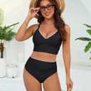BMJL Women's High Waisted Bikini Sets Tummy Control Swimsuits Two Piece Bathing Suit Cute Swim Suits 2026 (Black, S)