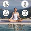 Non-slip TPE Yoga Mat for Women & Men,72"x24" Double-Sided Workout Mat for Home Gym Pilates Fitness,1/4 Inch Packable Lightweight Exercise Mat with Strap for Travel,Non Toxic Exercise Floor Mat