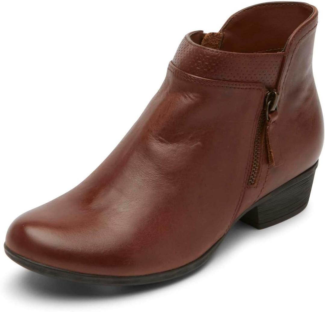 Rockport Women's Carly Bootie (9.5, Tan Leather)