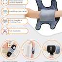 Cordless Elbow Heating Pad for Tennis Elbow Relief, 5000mAh Battery Arm Massager, 3-Level Vibration Massage, 104-140F Adjustable Temp, 30/45/60Mins Timer, Type-C Cable & Storage Bag