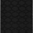 Garland Rug Sparta Non Slip Polypropylene 3 Ft. X 5 Ft. Black Area Rug- Ideal for Living Rooms & Hallways, Stylish & Durable for High Traffic Areas