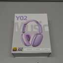 Wentronic Y02 Active Noise Cancelling Headphones,60H Battery,5 EQ Music Modes,Hi-Res Audio,Deep Bass,Foldable Wireless Over Ear Bluetooth 5.4 Headset,Breathable Leather Earpads (Purple)