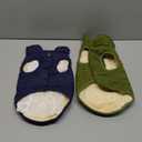 Syhood 2 Pieces Dog Jacket 2 Layers Fleece Lined Dog Jacket Warm Soft Windproof Small Pet Coat for Winter Cold Weather(M,Navy,Green)