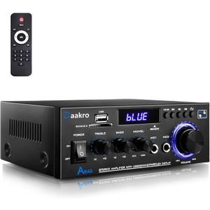 2025 New Upgrade AK45 Home Audio Amplifier,Bluetooth Stereo Receivers,Rated Power 50W+50W Amp, TPA3116 2 Channel Power Amplifier for Home Audio Outdoor Stereo Receiver for Passive Speakers
