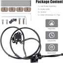 Upgraded Hydraulic Brake System The Left of The 7/8" Handlebars 50 inch Hose for 97cc 2.8HP Baja Doodle Bug DB30 Blitz Dirt Bug Racer Mini Bike Motorsports Go Kartssilver