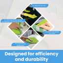 Dish Cloths for Washing Dishes - Dual-Sided Microfiber and Sponge 4.5 x 6.5 inches Cleaning Wipes for Dishes, Countertops & Stovetops - Reusable General Household Cleaning Rags - Pack of 8