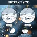 3 x Family Home Ornament - Theres No Place Like Home for The Holidays  Winter Cabin Ceramic Christmas Ornament  Family Holiday Keepsake, Rustic Farmhouse Tree Decoration, Housewarming