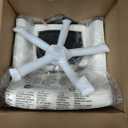 Serta Ashland Home Office Desk Chair with Button Tufted Mid-Back, Memory Foam Cushion and Padded Arms, Mid Century Modern Vanity Armchair with Wheels for Bedroom, Chrome Metal Base, Ivory (Ivory/Twill Fabric)