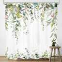 LIGHTINHOME Sage Green Shower Curtain 72Wx72H Inches, Watercolor Eucalyptus Leaves Summer Bathroom Curtains, Botanical Plants Earthy Waterproof Fabric Shower Curtains for Bathroom Decor with Hooks