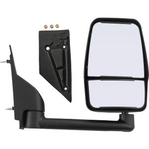 JDMSPEED Right Passenger Side View Mirror Compatible with 2003-2019 Chevy Express GMC Savana 1500/2500/3500 with Manual Adjustment Textured Right Exterior Mirror GM1321426