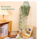Der Rose 1Pcs Fake Plants Hanging Artificial Potted Faux Eucalyptus Plants for Modern Boho Farmhouse Bathroom Office Desk Wall Art Shelf Living Room Aesthetic Decor Indoor