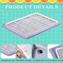 Mifoci 1 Pcs Dog Potty Tray, Mesh Puppy Training Pad, 25.6 x 18.9 Inch, Gray