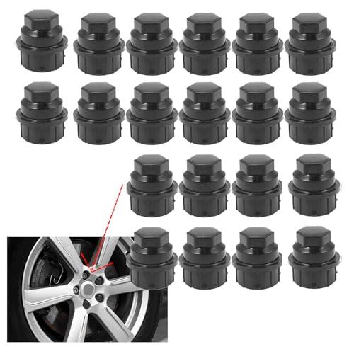 SUNNER THINKEN 20PCS Black Plastic Wheel Nut Cover Caps for Buick for Chevy for GMC for Pontiac for Chevrolet for GM Replace 9593028