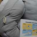 Plufl Hugl Cooling Body Pillow for Adults Made with CloudSupport Fill | U Shaped Maternity Pillows Great for Side Sleepers & Pregnant Women | Washable Cover | Grey