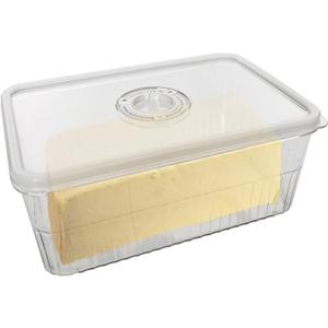 Cheese Container with Airtight Lid and Time Recording - Fridge Cheese Saver NOT DISHWASHER SAFE  (1 PCS)