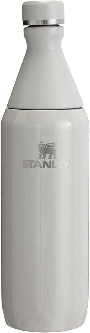 Stanley All Day Slim Bottle 20 oz | Twist On Lid with Leakproof Seal | Slim Design for Travel & Gym | Insulated Stainless Steel | BPA-Free | Ash