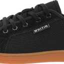 WHITIN Women's Minimalist Barefoot Shoes | Zero Drop Sole | Wide Width Fashion Sneaker (7.5 Wide, W81 | Black Gum)