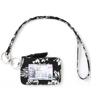 WONDERFUL FLOWER Lanyard Wallet, ID Holder with Lanyard, Keychain Wallet for Women (Forest Night)