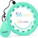 JLoibao Weighted Hula Circle with 24/26 Links(51-56 Inch) for Adults Weight Loss, Infinity Fitness Hoop Plus Size, for Women Smart Exercise Equipment