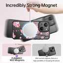 FUNMIKO Case for iPhone 13 - Wireless Charging & Military-Grade Protection - Wildflower Design for Women Girls, Non-Slip Matte Cover Shock-Absorbing Corners - Blooming Cherry Blossoms