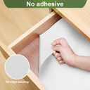 Moriah Shelf Liner Non Adhesive, Kitchen Drawer Liner Non Slip Waterproof Thickened Cabinet Protector for Bathroom Dresser Shelves Pantry(White,17.5'' x 20')