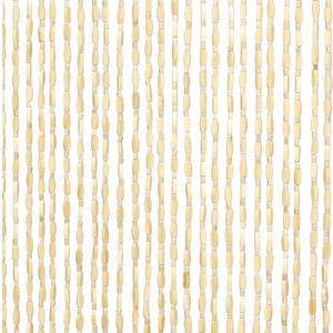 35.5" x 75" Bamboo and Wood Beaded Curtain for Doorway 52 Strands Handmade Bohemian Door Beads Curtain Boho Hanging Room Divider for Bedroom Living Home Deco, Beige