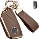 Key Fob Cover for BMW, Leather&TPU Key Cover Case Shell for BMW 7 Series IX I5 M60 X5 X7 X6 IX I7 (Brown)