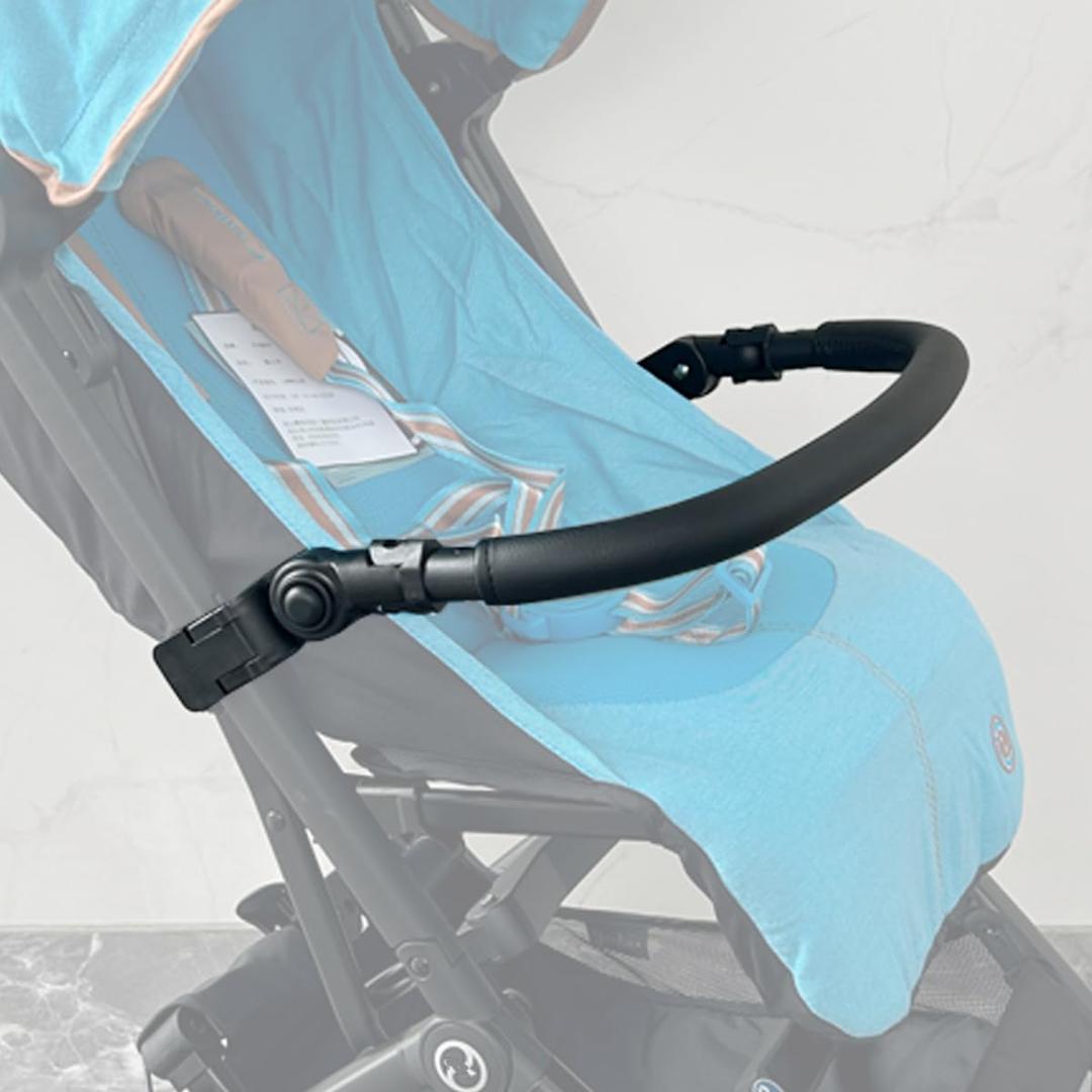 Baby Stroller Bumper Bar Compatible with Cybex Libelle, Orfeo, Pockit+ All City Strollers, Anti-Scratch PU Leather Fabric, Adjustable