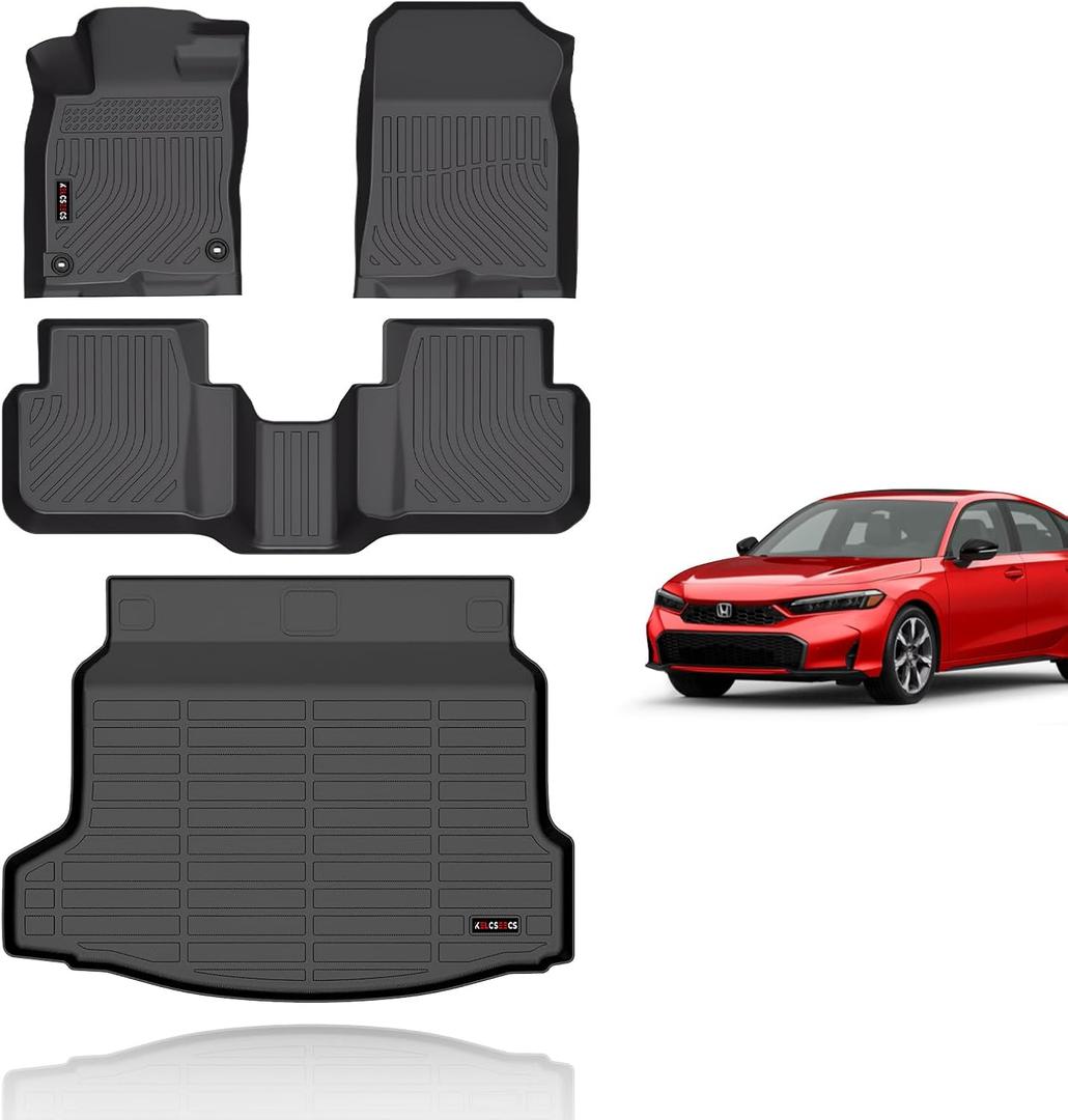 KELCSEECS All Weather Floor Mats & Cargo Liner for 2026 2025 Honda Civic Hatchback Hybrid(Not Sedan) Car Mats Trunk Mat Honda Civic Hatchback Hybrid Floor Mats Accessories KELCSEECS All Weather Floor Mats & Cargo Liner for 2026 2025 Honda Civic Hatchback Hybrid(Not Sedan) Car Mats Trunk Mat Honda Civic Hatchback Hybrid Floor Mats Accessories