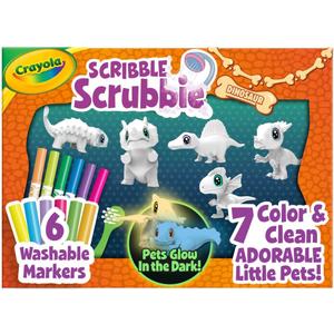 Crayola Scribble Scrubbie Pets Dinosaur Glow Combo Pack, Dinosaur Toys for Kids, Ages 3, 4, 5,