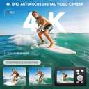 4K Digital Cameras for Photography, 64MP UHD Autofocus Compact Camera with 32GB SD Card, 2.8" Large Screen and 18X Digital Zoom, Portable Mini Video Camera, Suitable for Kids,Adult,Beginners