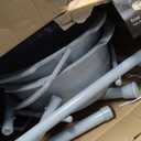 Drive Medical 11148-1 Folding Steel Bedside Commode Chair, Portable Toilet, Supports Individuals Weighing Up To 350 Lbs, with 7.5 Qt. Bucket and 13.5 Inch Seat, Grey