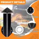 Pellet Grill Smoke Stack Chimney Replacement for Pit Boss, Traeger & Camp Chef, Adjustable Smoker Chimney with Umbrella, Gasket & Mounting Hardware