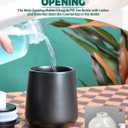 Bosilunlife Ceramic Foaming Soap Dispenser - 12Oz Bathroom Countertop Kitchen Dish Soap Pump Dispenser Foam Soap Dispenser - Matte Black