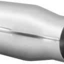Double Wall Exhaust tip - 2.5" ID x 3.5" OD x 7"L - Weld On Muffler Tail Pipe Stainless Steel to give Chrome Effect