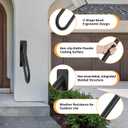 Heavy Duty Black Wall Mount Hand Rails for Outdoor Steps, U-Shaped Outdoor Stair Railing for Garage, Front Porch, Garden Steps, Safety Grab Bars for Pregnant, Elderly, Seniors or Handicaps