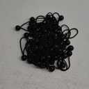 Skytened 60PCS 4inch Black Ball Bungee Cords, Heavy Duty Outdoor Bungee Cord with Balls, Tarp Tie Down Bungee Balls for Shelter, Camping, Cargo,Tent Poles UV Resistant