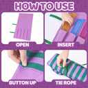 Mahjong Bags Protective Sleeve for Mahjong Racks and Pushers Tile Bag Accessory 20 Inch Fits 4 Racks and Pushers Travel Mah Jong Accessories Gifts Empty Mah Jong Bag Only(Purple,Green), 30.7 x 18.9 inches