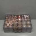 102PCS Assorted Rose Gold Christmas Ornaments - Shatterproof Xmas Tree Decorations Set