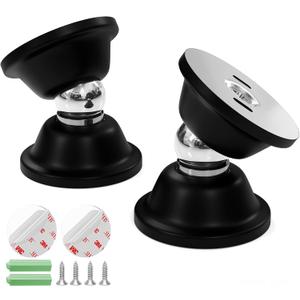NiHome RV Magnetic Door Stop for Door Holding & Stopping, Easy Install Non-Obtrusive Design, Flexible Mounting Options for Older Homes & Uneven Doors, Protects Walls, Suitable for All Rooms (2PCS)