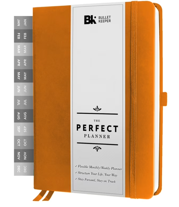BK UNDATED Yearly Weekly/Monthly Planner 202627 Daily Planner Agenda & Personal Organizer to Increase Productivity, Academic Planner w/Sticker Set. A5 (5.8 x 8.3)  Orange Hardcover