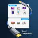 USB C to DisplayPort 1.4 Cable 6ft, 8K@60Hz 4K@144Hz HDR, USB Type C to DP Cable 32.4Gbps HBR3 DSC, Thunderbolt 4/3 Compatible for MacBook Pro, Dell XPS, iPhone 16, Galaxy, Gaming Monitor