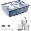 Excnorm Silicone Ice Cube Trays 3 Pack - Large Size Silicone Ice Cube Molds with Leak Proof Removable Lid Square Ice Cube Tray And BPA Free for Cocktail,Whiskey, Stackable Flexible Ice