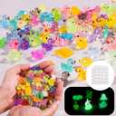 120pcs Tiny Resin Animals Figures to Hide Mini Resin Animals Bulk for Miniature Fairy Garden Accessories Micro Landscape Aquarium Potted Decoration