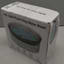 Decflow 1.2Gallon Dog Water Bowl No Spill, 4.5L Large Capacity Spill Proof Dog Bowls with Transparent Floating Disk, No Splash Slow Drinking Water Bowls for Sloppy Messy Drinkers (Gray)