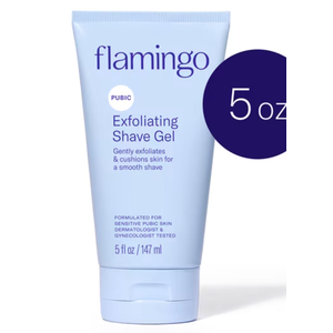 Flamingo Pubic Exfoliating Shave Gel for Women, 5 fl oz
