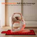 Red Light Therapy Mat for Full Body, 520 High-Density LEDs Infrared Light Pad with 5 Intensity Levels, 9 Auto-Shutoff Timer Setting, Handheld Controller, Gifts for Athletes, Office Workers, Women, Men