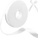 3/5'' White Ribbon, 55 Yards Valentine Ribbon for Gift Wrapping, White Satin Fabric Ribbons for Hair Flower Bouquet Bow Wedding Decoration Crafts