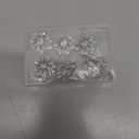 Elegaperma 6Pcs Rhinestone Button Covers, Silver Floral Design Rhinestone Buttons Snap On, Sparkling Button Covers for Women to Refresh Shirts Blouses Dresses Coats