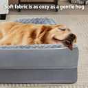 WNPETHOME Dog Beds for Large Sized Dogs, Washable Orthopedic Dog Couch Sofa Bed with Waterproof Lining & Non-Skid Bottom for Pet Sleeping (36"L x 27"W x 6.5"Th, Grey)